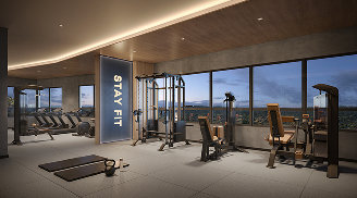 Perspectiva ilustrada do fitness do Etéra Home